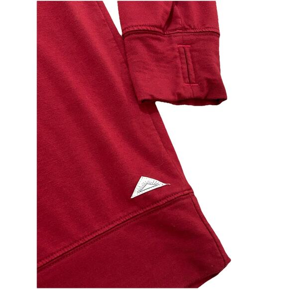 California Cowboy Unisex Sz Large Deep Red Wagyu Fleece Sweatshirt Bamboo - Picture 5 of 9